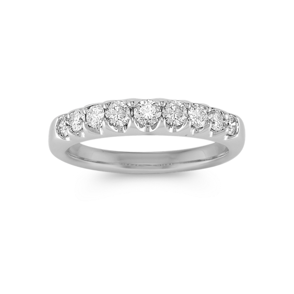 Round Diamond Wedding Band