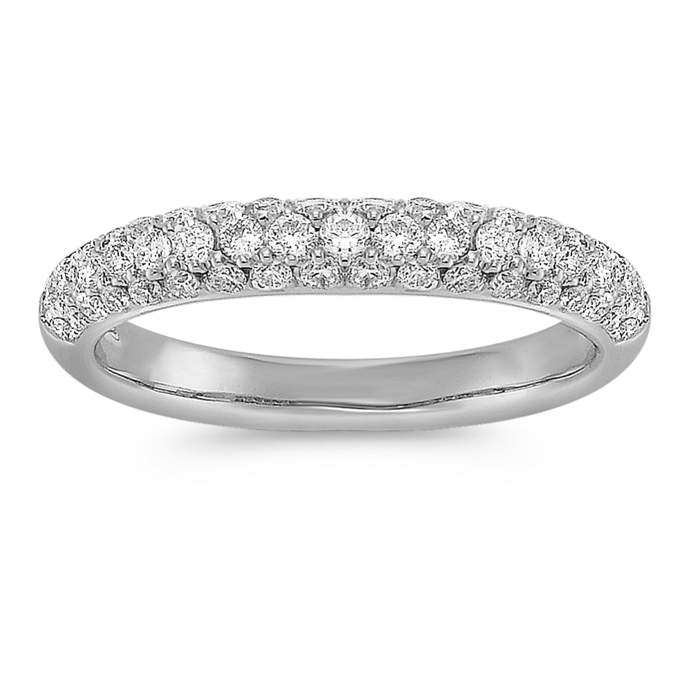 Round Diamond Wedding Band