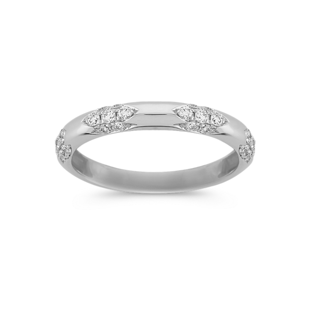 Round Diamond Wedding Band