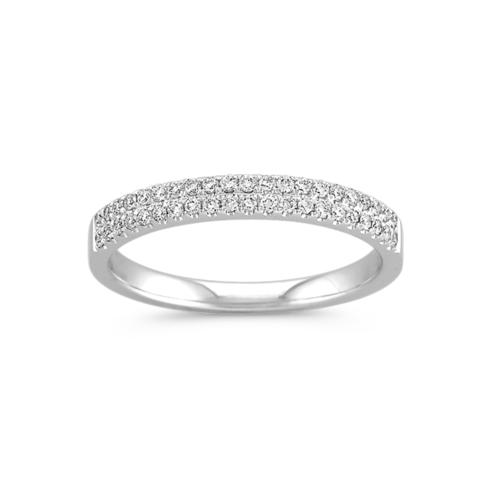 Round Diamond Wedding Band