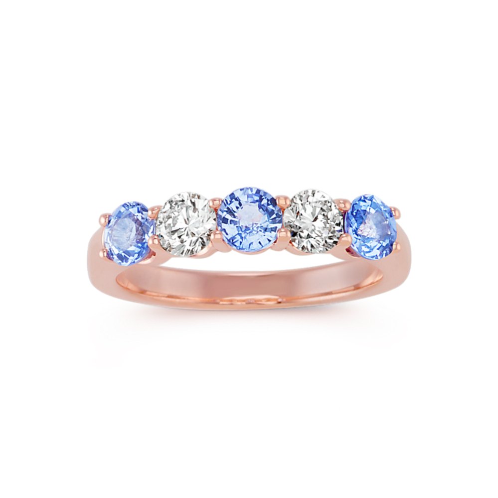 Lilla Ice Blue Sapphire & Diamond Band