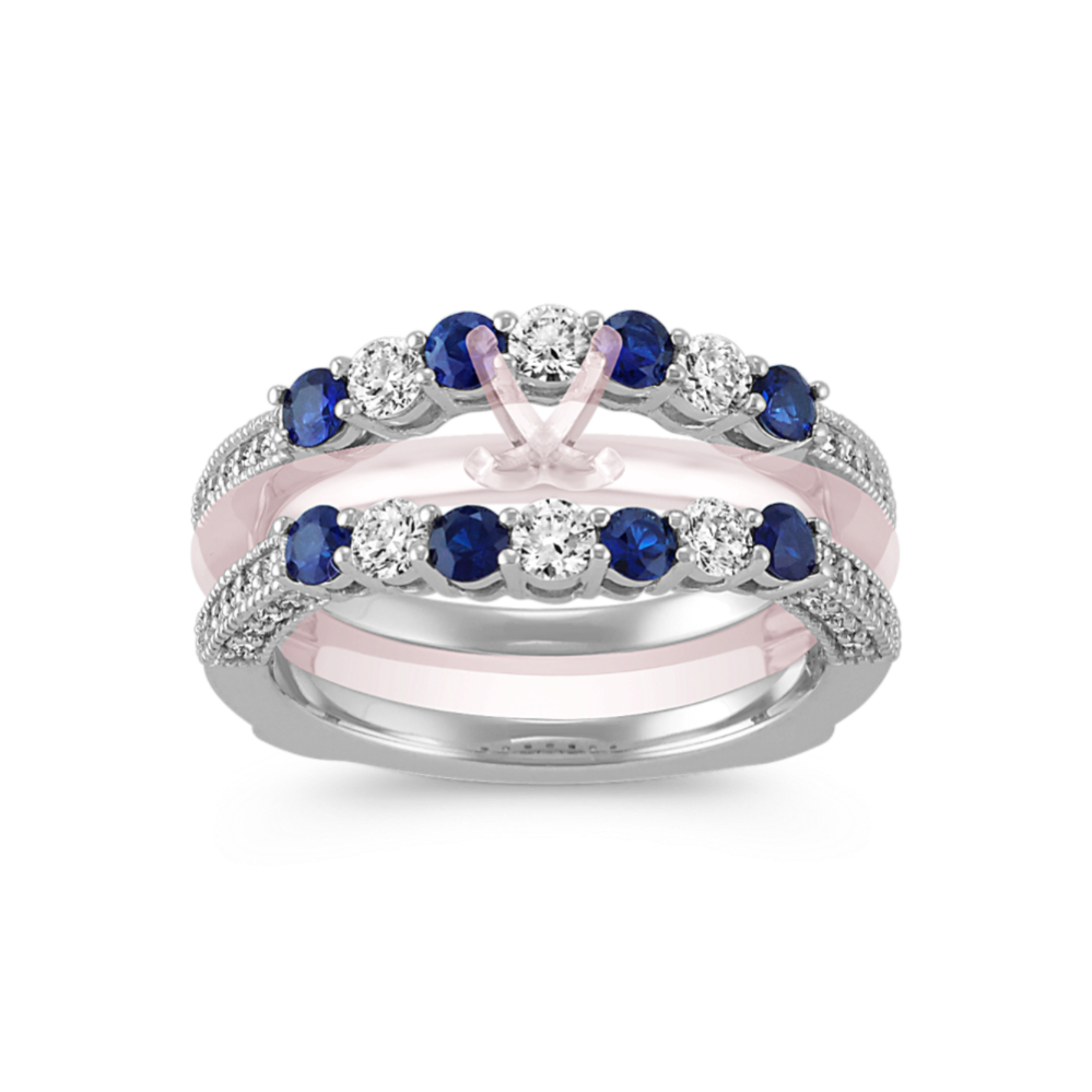 Mykonos Sapphire & Diamond Contour Ring Guard