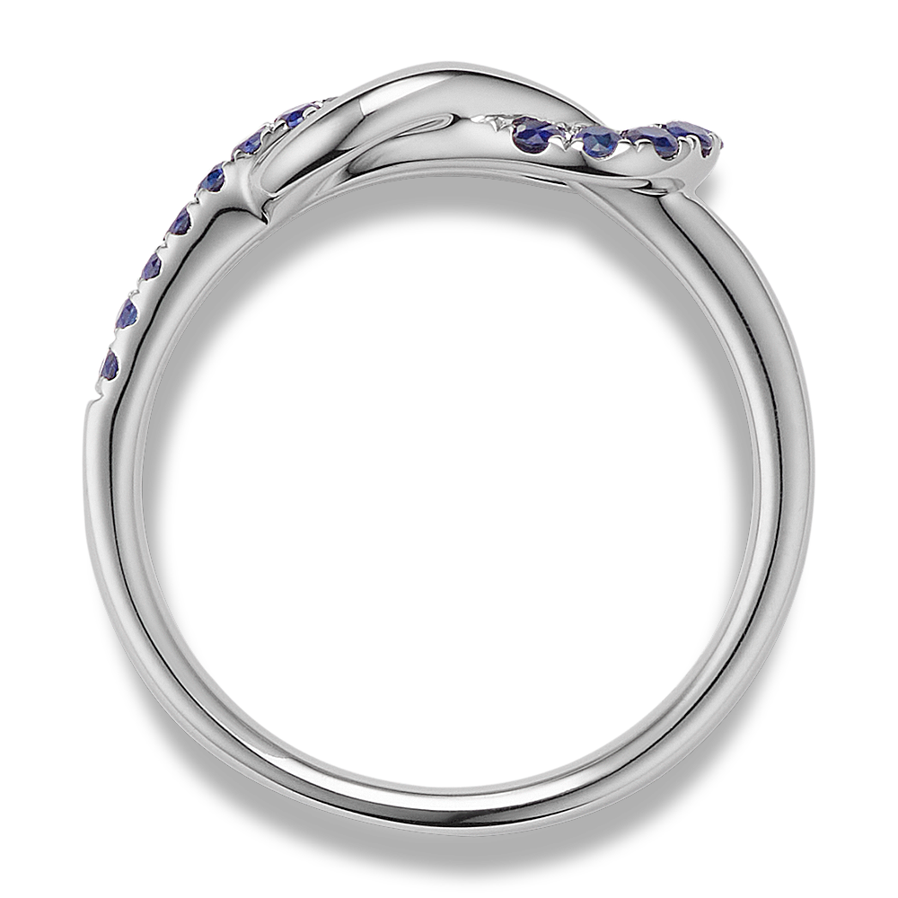 Paisley Traditional Sapphire Knot Ring in Sterling Silver | Shane Co.