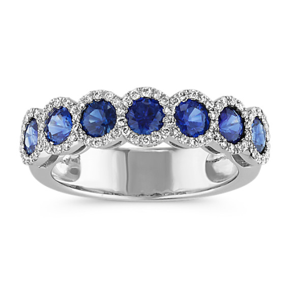 Round Traditional Sapphire and Diamond Ring | Shane Co.