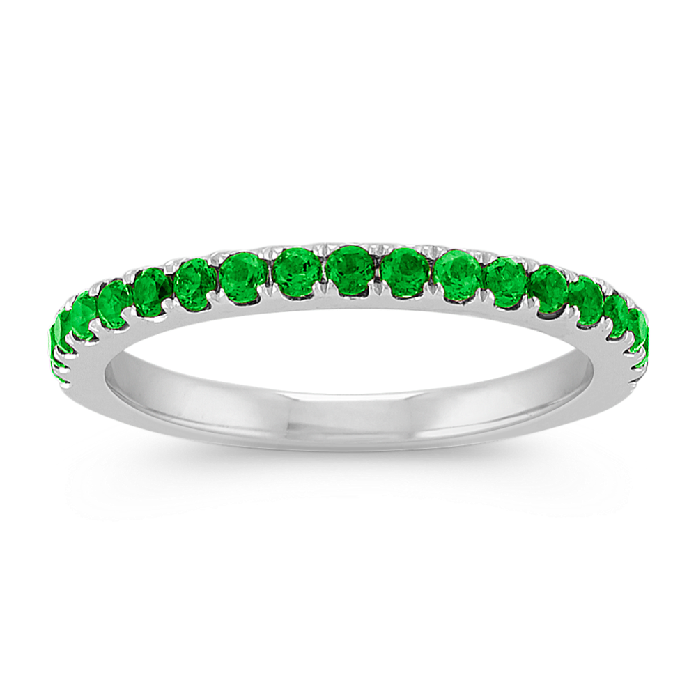 Round Tsavorite Stackable Ring