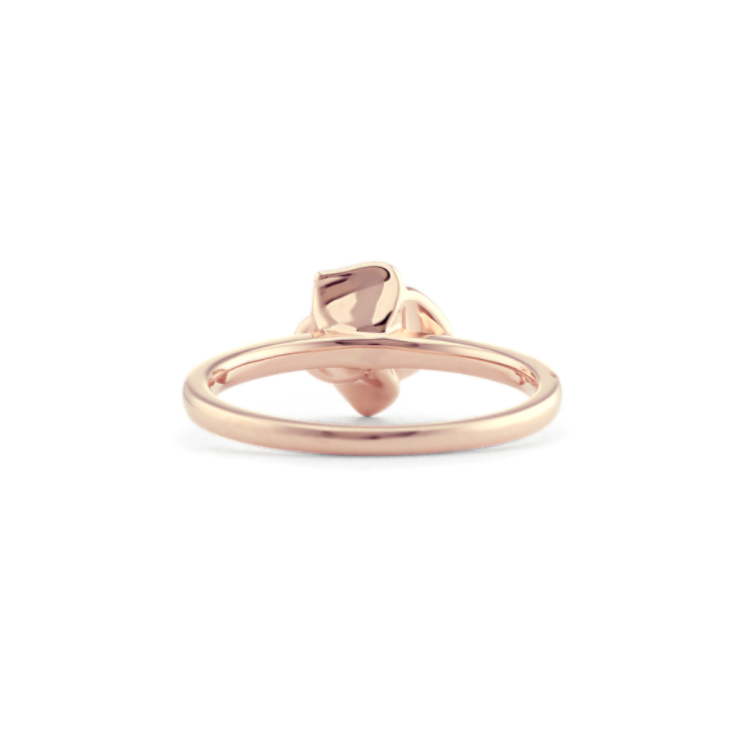 Jane Natural Ruby and Natural Diamond Flower Ring in 14K Rose Gold