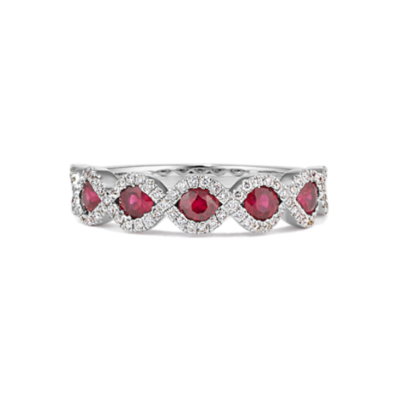 Ruby & Diamond Infinity Band