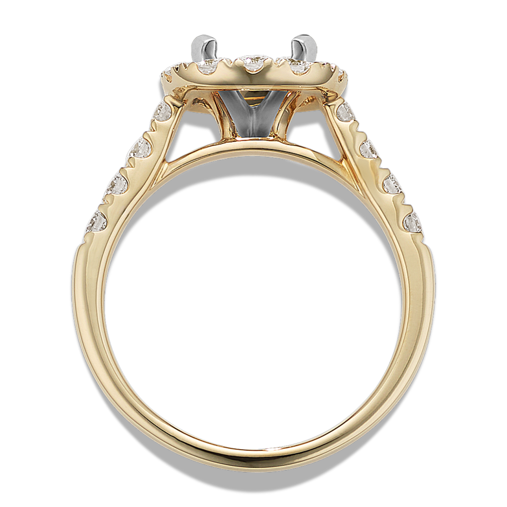 Sandrine Halo Engagement Ring for 1.50 ct Cushion | Shane Co.