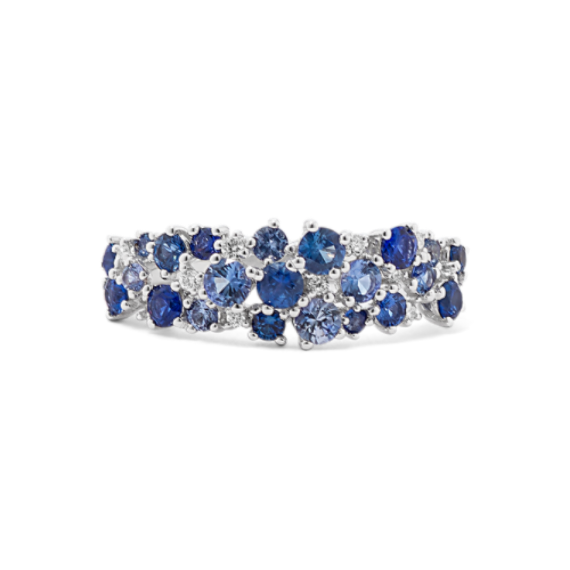 Santorini Sapphire & Diamond Cluster Ring