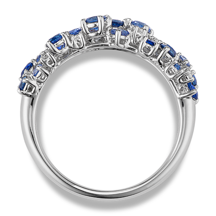 Mykonos Sapphire & Diamond Contour Ring Guard