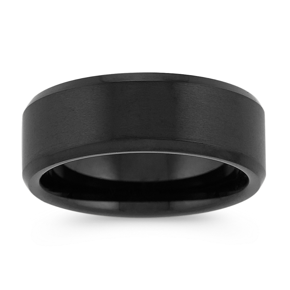 Satin Black Titanium Ring (8mm)