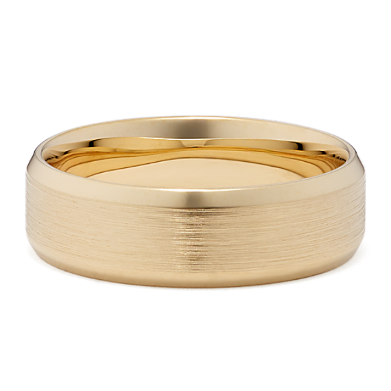 Beveled Edge Satin Yellow Band (7mm)