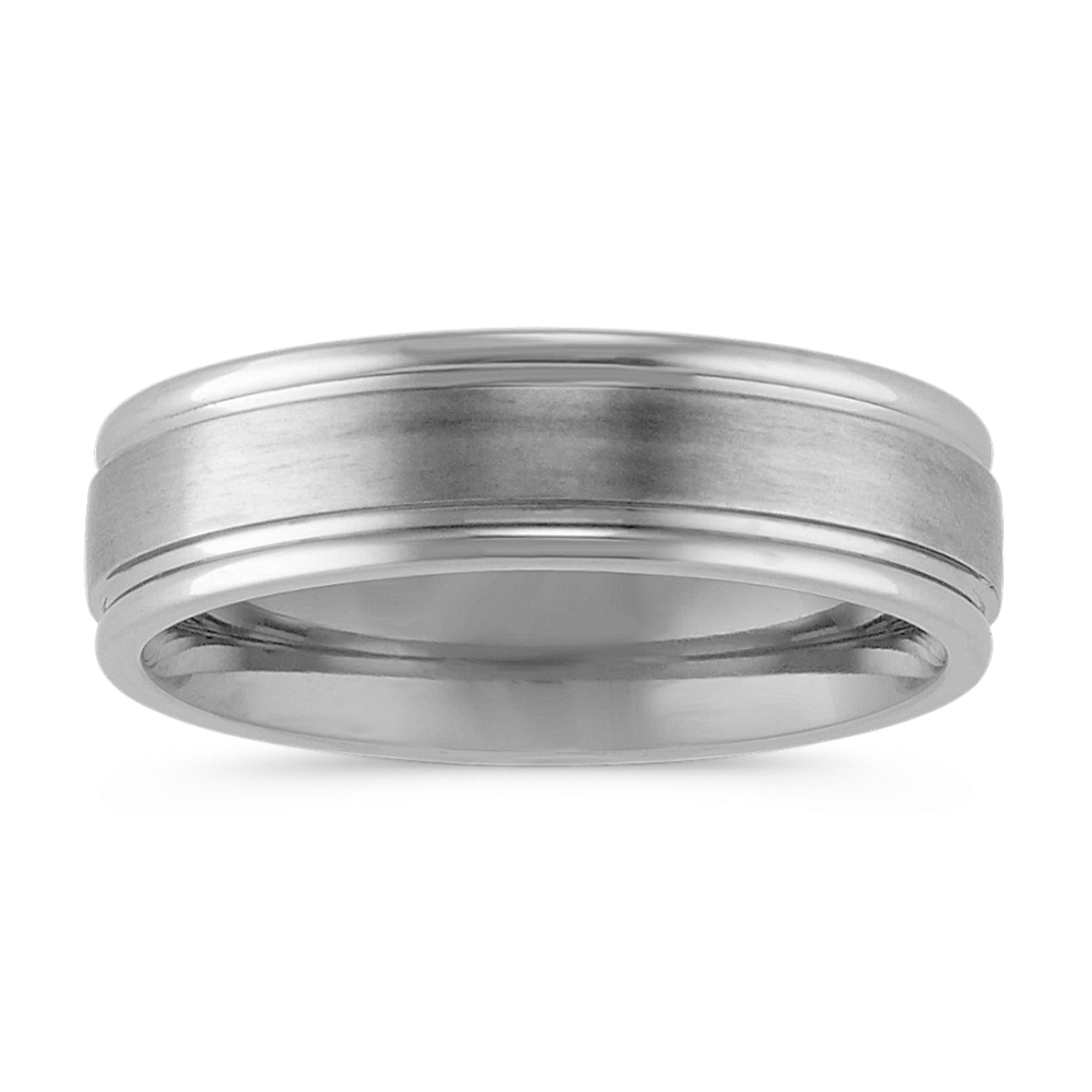 Satin Finished Comfort Fit Titanium Ring (6mm)