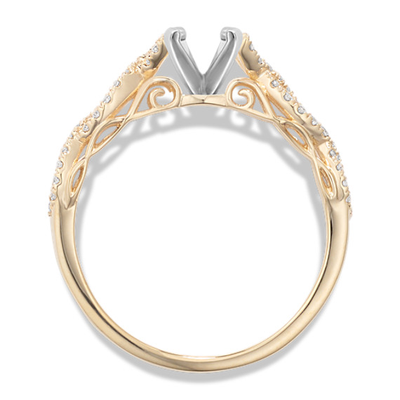 Savannah Infinity Engagement Ring in Yellow Gold | Shane Co.