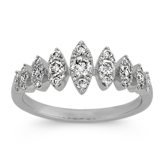 Serenade Diamond Cluster Ring in 14k White Gold
