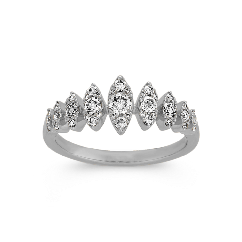 Serenade Diamond Cluster Ring in 14k White Gold