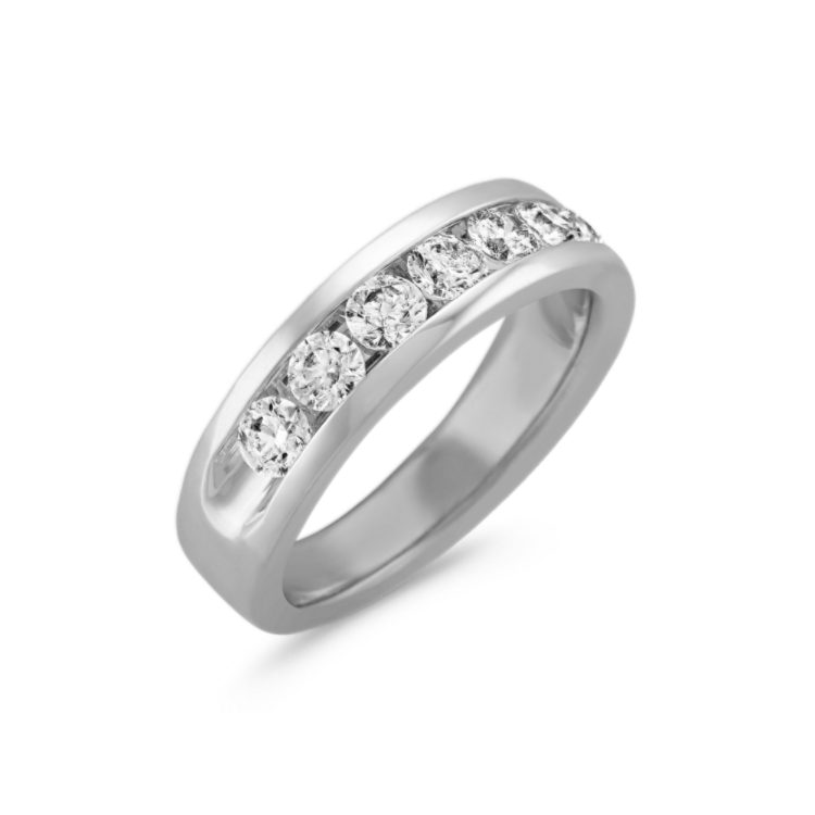 Baldwin Natural Diamond Seven-Stone Ring in 14K White Gold (6mm)