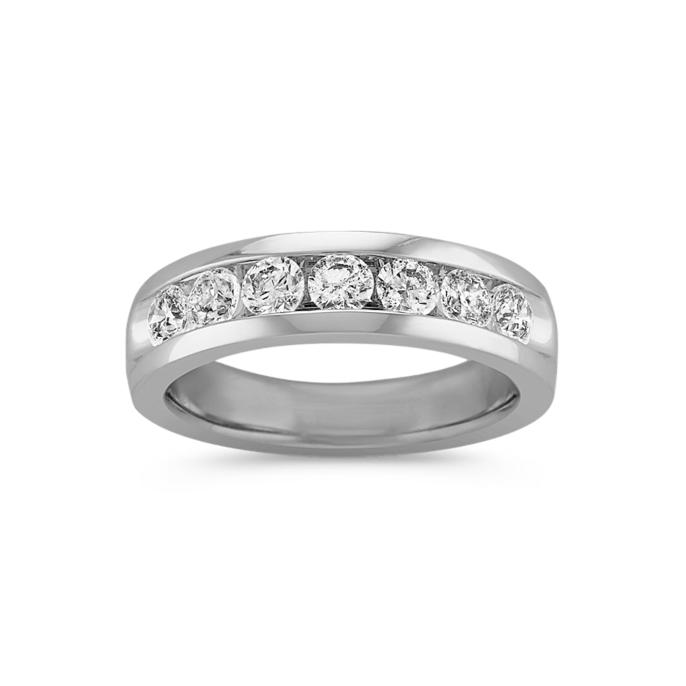 Baldwin Natural Diamond Seven-Stone Ring in 14K White Gold (6mm)
