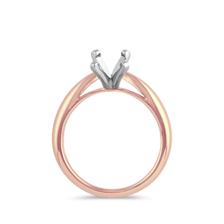 Solitaire Engagement Ring in 14k Rose Gold