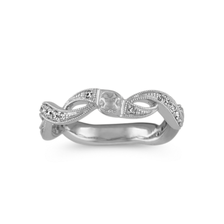 Sonata Swirl Natural Diamond Engagement Ring