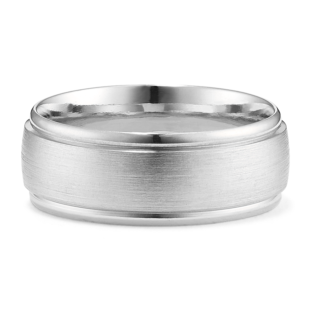 Sonoma Platinum Wedding Band with Satin Finish (8mm)