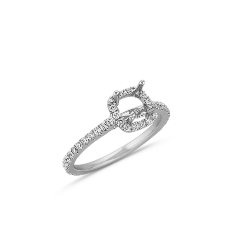 Spirit Halo Natural Diamond Engagement Ring for 0.75 Carat Cushion Cut