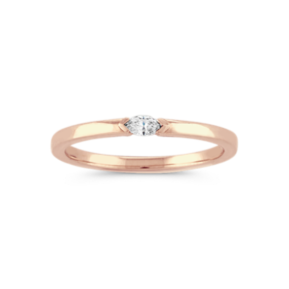 Stackable Diamond Ring in 14K Rose Gold