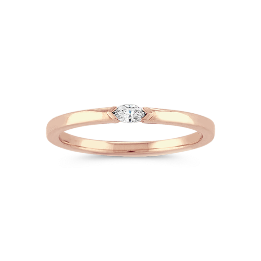 Stackable Diamond Ring in 14K Rose Gold