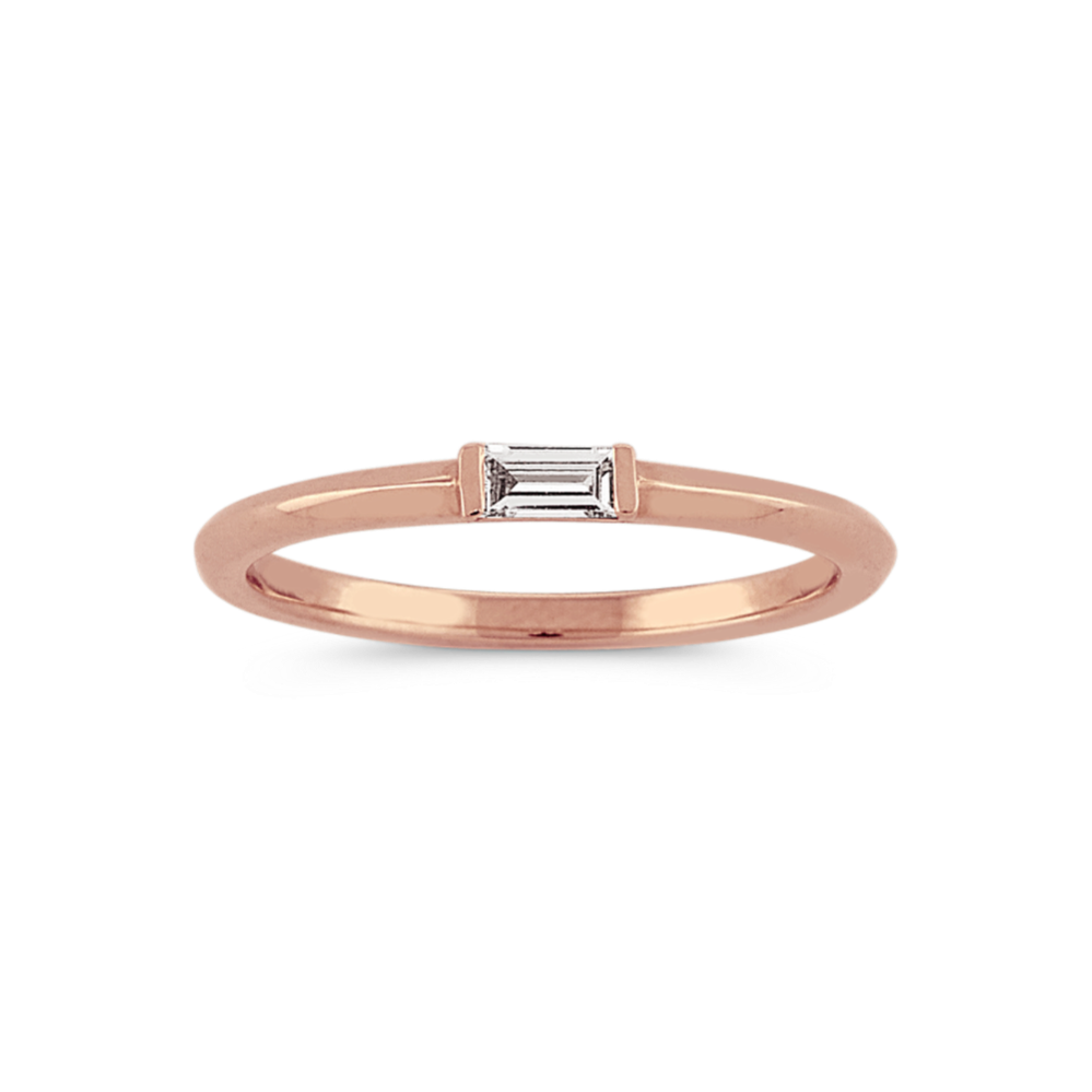 Solo Baguette Diamond Stackable Ring