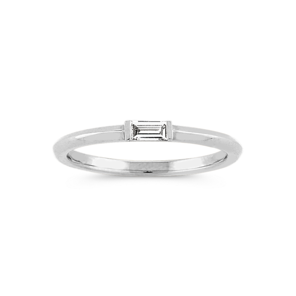 Solo Baguette Diamond Stackable Ring