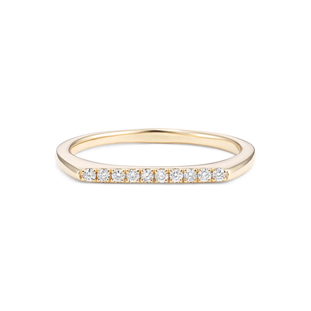 Tegan Stackable Diamond Ring in 14K Yellow Gold