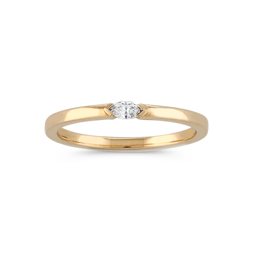 Stackable Diamond Ring in 14K Yellow Gold