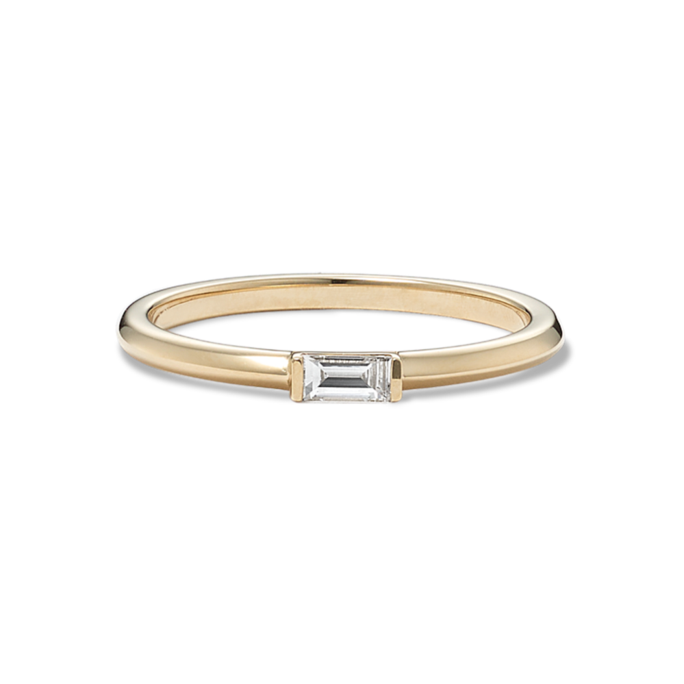 Solo Baguette Diamond Stackable Ring