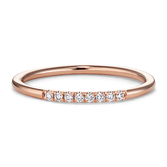 Stackable Diamond Ring in 14k Rose Gold