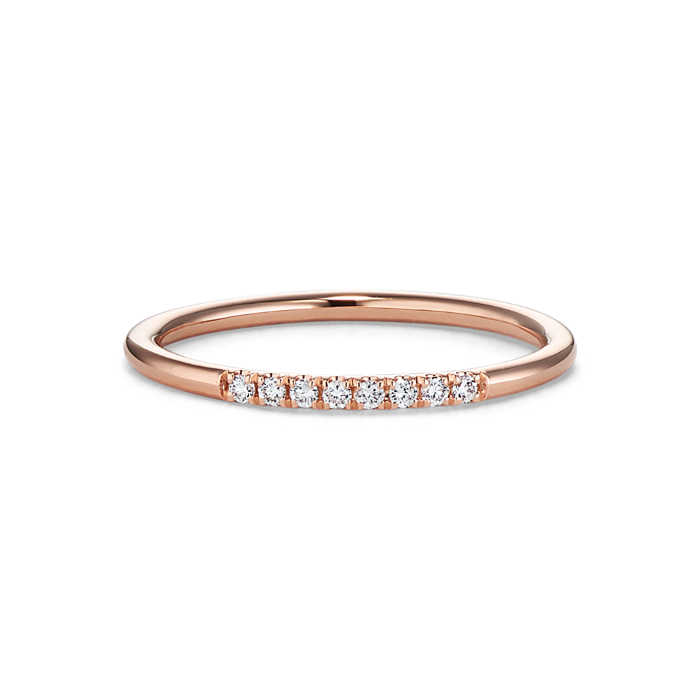 Zoe Stackable Natural Diamond Ring in 14K Rose Gold