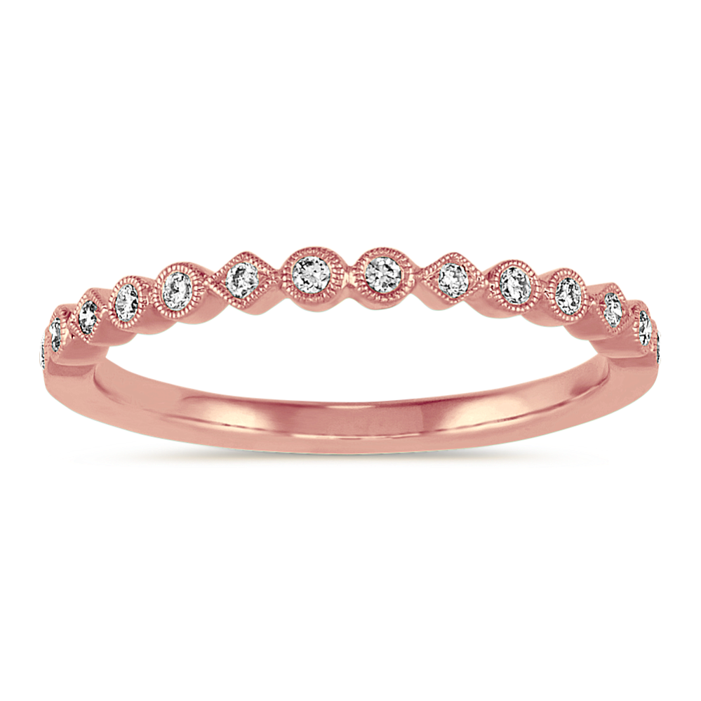 Stackable Diamond Ring in 14k Rose Gold