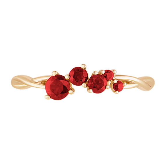 Stackable Ruby Ring in 14k Yellow Gold | Shane Co.