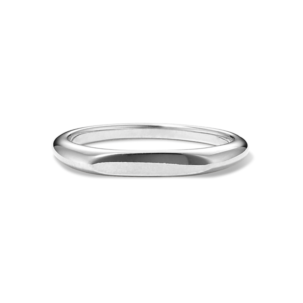 Slim Sterling Silver Stackable Signet Ring