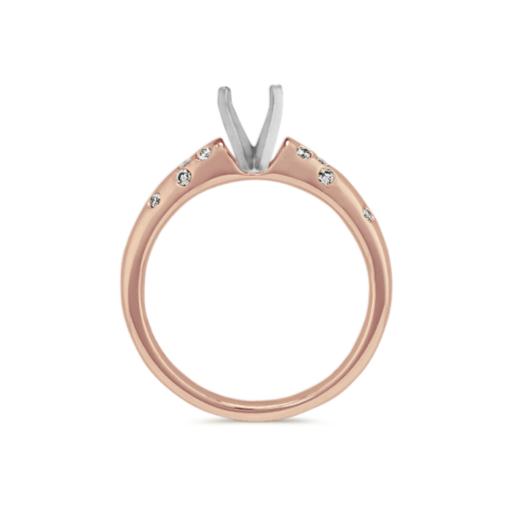 0.7 ct. Natural Diamond Engagement Ring in Rose Gold