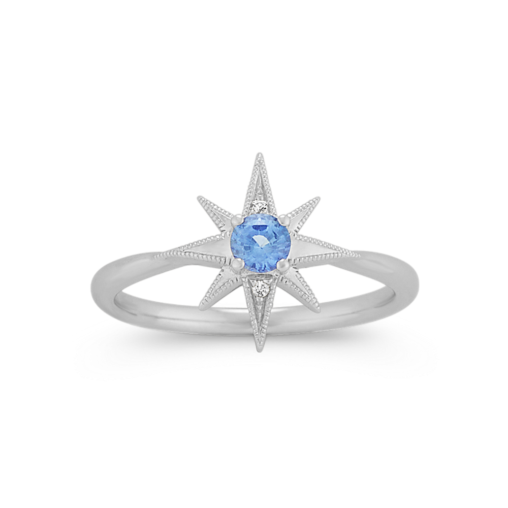Starlight Ice Blue Natural Sapphire Ring