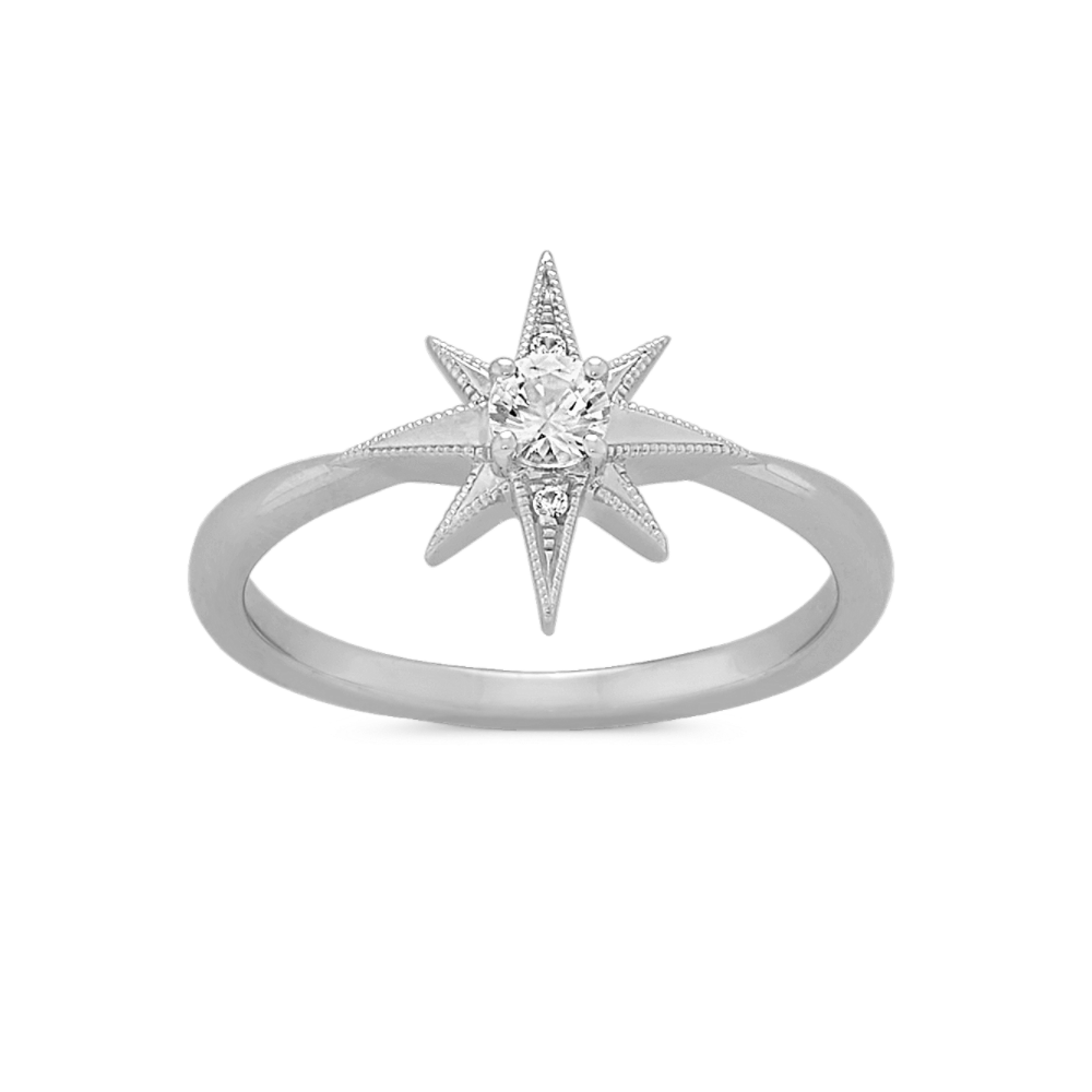 Starlight White Natural Sapphire Ring