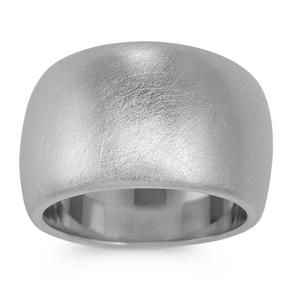 Sterling Silver Ring with Brushed Finish