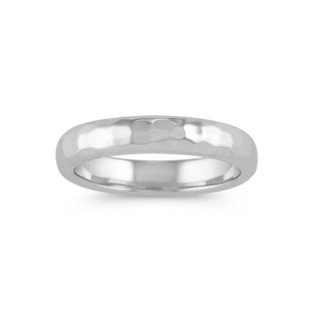 Sterling Silver Ring with Hammered Finish