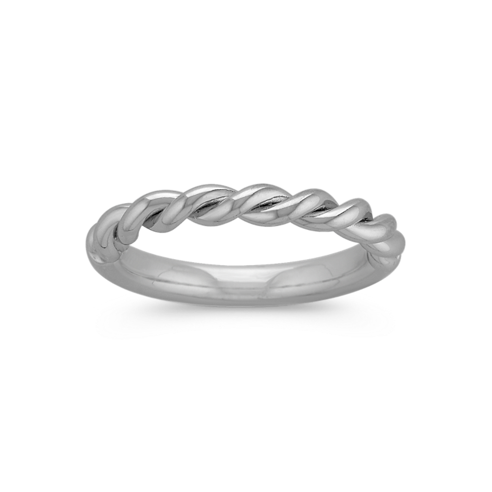 Sterling Silver Rope Stackable Ring