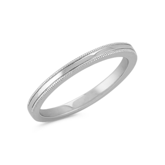 Sterling Silver Stackable Ring with Milgrain Detailing | Shane Co.