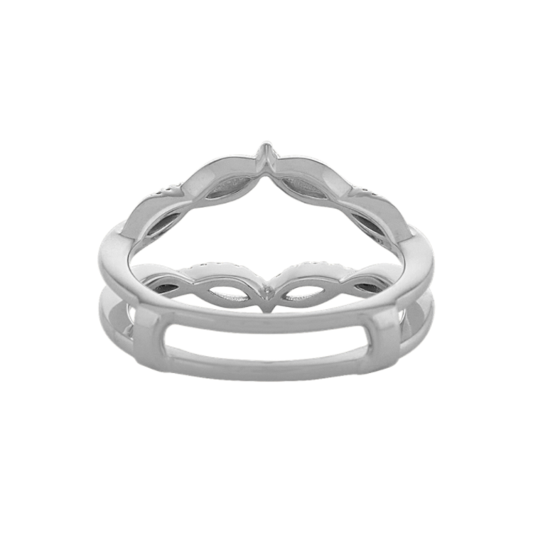 Swirl Natural Diamond Engagement Ring Guard