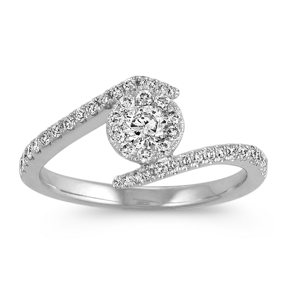 Swirl Round Diamond Fashion Ring