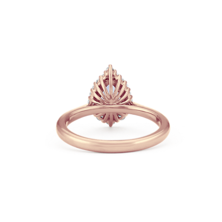 Feliz Natural Tanzanite and Natural Diamond Ring in 14K Rose Gold
