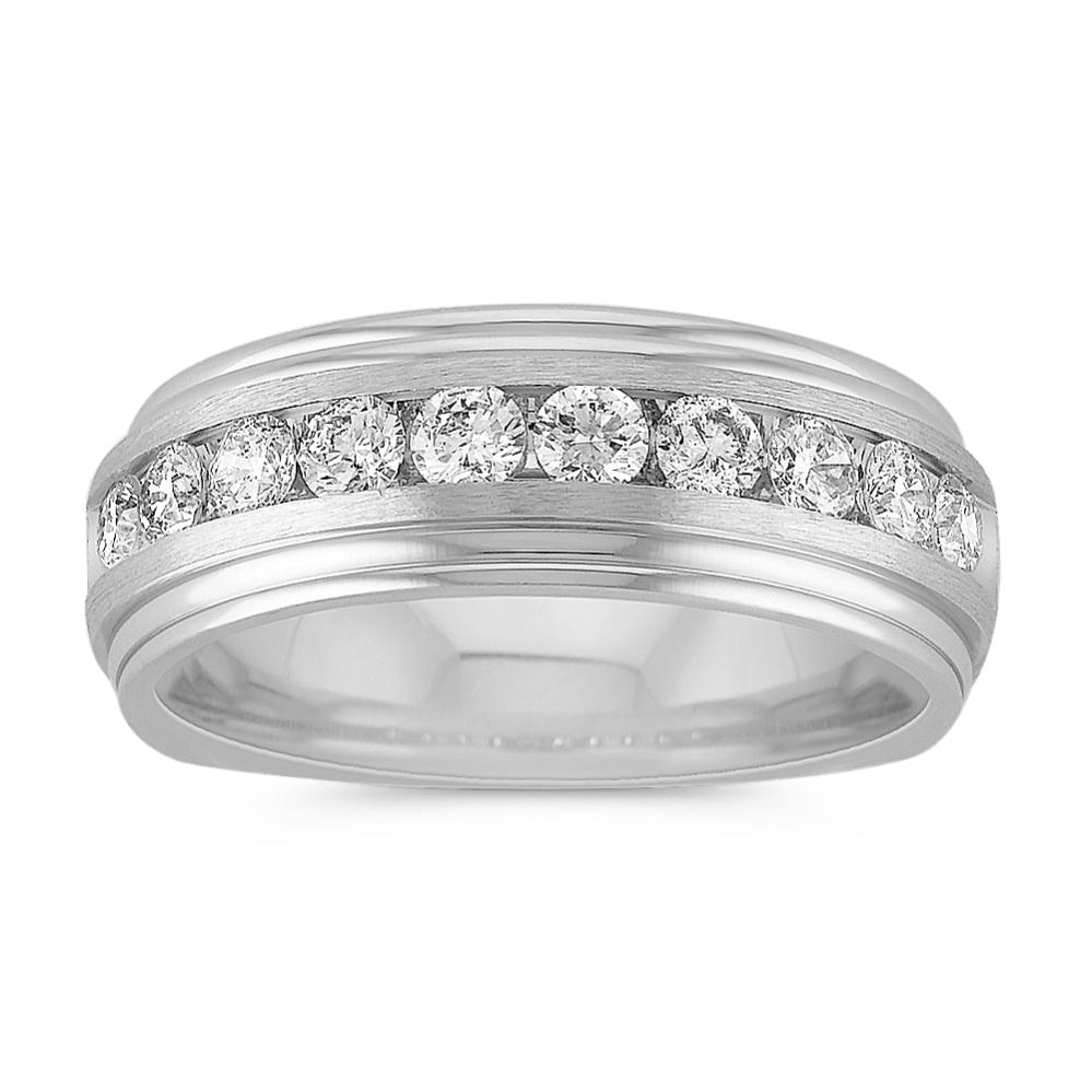 Ten Stone Round Diamond Ring with Channel-Setting