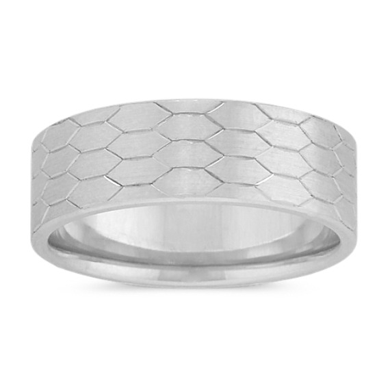 Tessellation Engraved Mens Band (7mm)